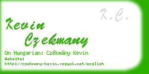 kevin czekmany business card